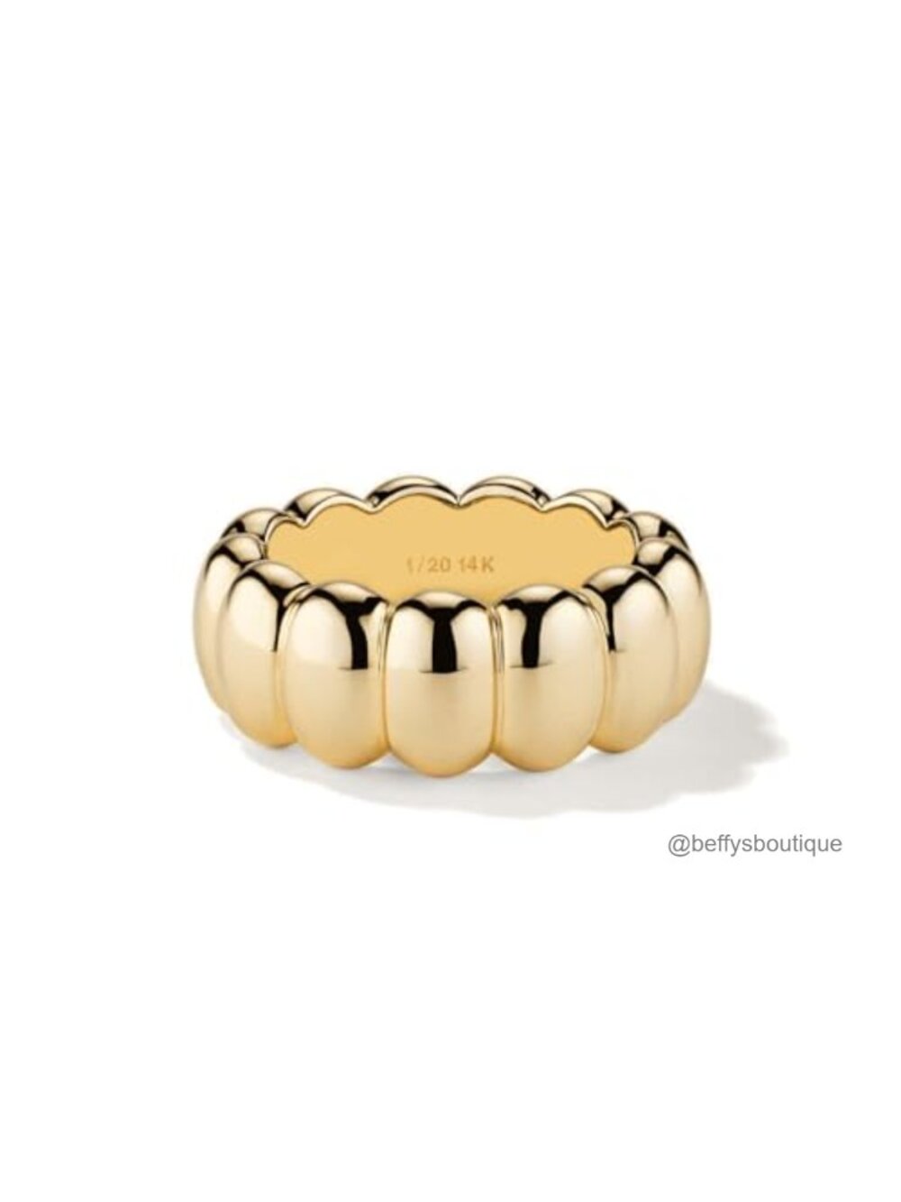 14K Gold Filled Chunky Dome Statement Ring Comfort Fit Stackable Band